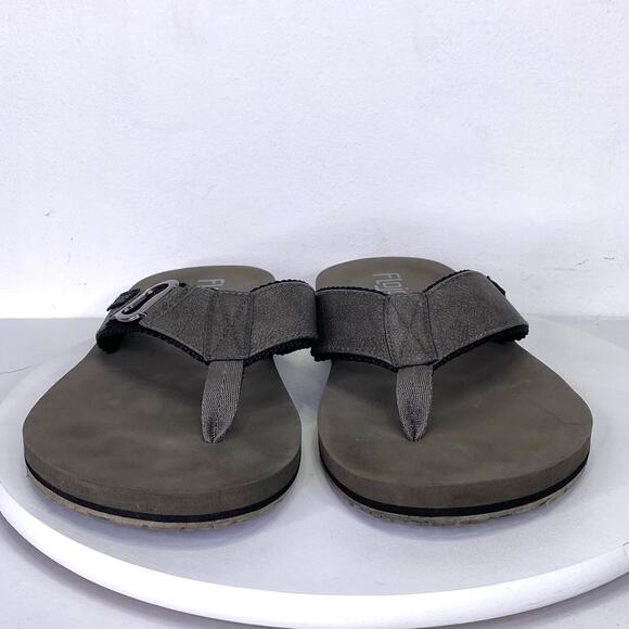 FLOJOS Flip Flop Sandals Beer Bottle Opener Gray Mens 10.5 Beach Man Party Gift - Picture 7 of 10